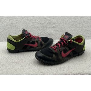 Nike Free Bionic Running Shoes Womens 7.5 Black Pink Green Lightweight 599269063